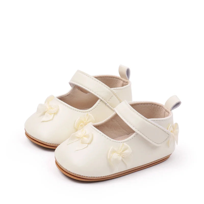 New Spring And Autumn Baby Girls First Walking Indoor Outdoor Toddler Shoes For 0-18M Baby Princess Shoes Soft TPR Sole