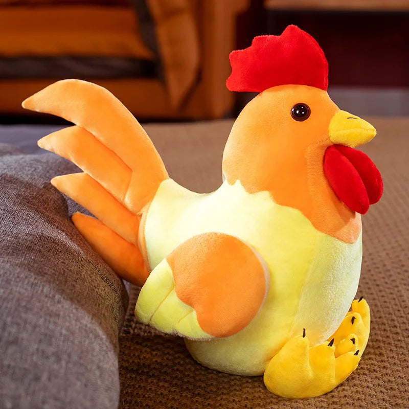 Nice 1pc Simulation Cock Plush Toys Stuffed Soft Chicken Dolls Animal Poultry Pillow Funny Home Cushion Decor Birthday Gift