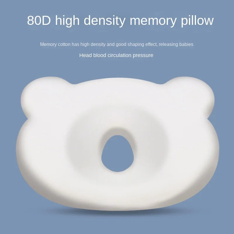 Baby Pillow Shaped Pillow Anti-head Deflection Flat Head  Pointed Baby Pillow Memory Foam