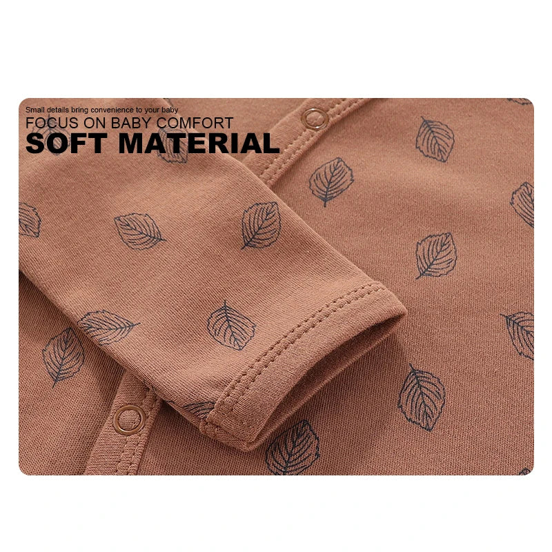 Kiddiezoom 3 Pcs/Lot Autumn Winter Fashion Unisex Long Sleeve Casual Soft Comfort Baby Boy Girl Romper Newborn Shower Gifts