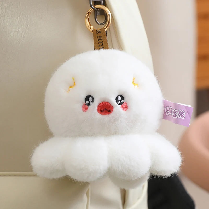 Cute 10cm Octopus Plush Pendant Toys Soft Stuffed Sea Animal Doll Kawaii Keychain Bag Decoration Small Holiday Child Gifts