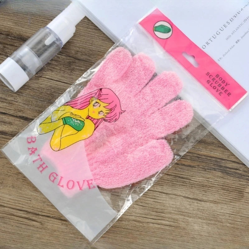 5/10/20/50pcs Exfoliating Shower Bath Gloves Double Sided Body Scrubber Gloves Tool for Massage Body Deep Cleaning Random Colors