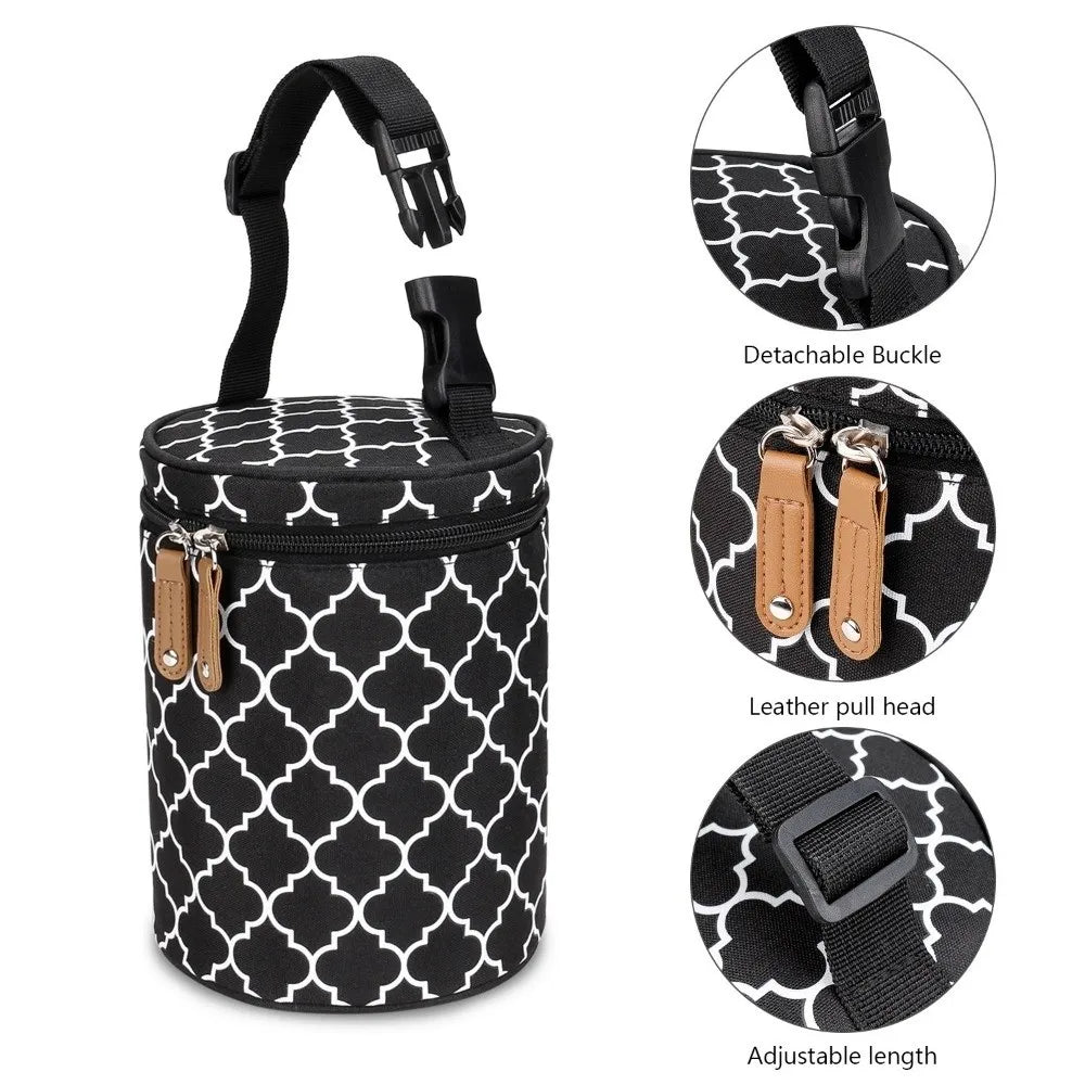 Thermal Insulation Stroller Hanging Bag Hanging Design Large Capacity Insulated Breastmilk Cooler Bag Travel Carrier Waterproof