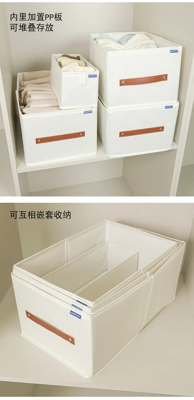Clothes Organizers Underwear Pants Storage Box of Cabinets and Drawers Oxford Foldable Boxes for Bedroom Wardrobe Organization