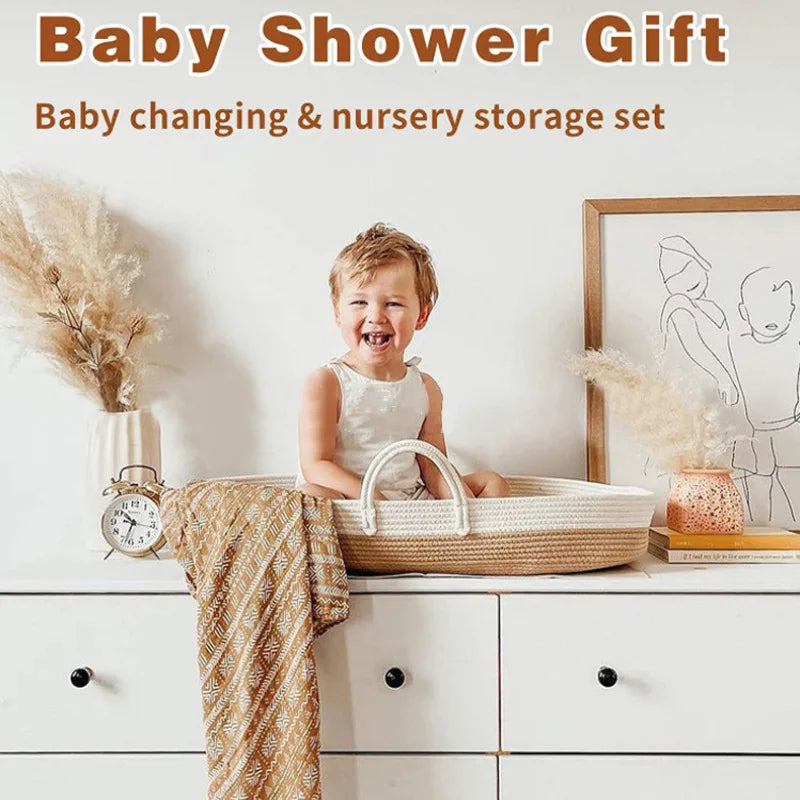 Portable Baby Carrying Basket Cradle for Newborn Woven Crib Bed Outdoor Sleeping Basket Nursery Storage Basket Photography Props