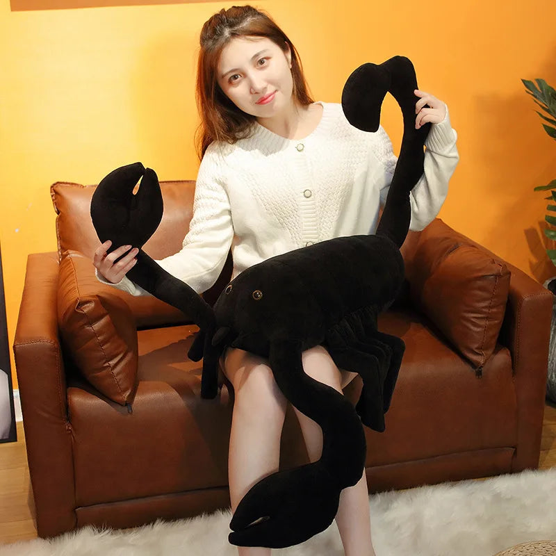 Lifelike Big Size Black Scorpion Plush Toys Simulation Pet Animal Creative Dolls Stuffed Toys For Christmas Birthday