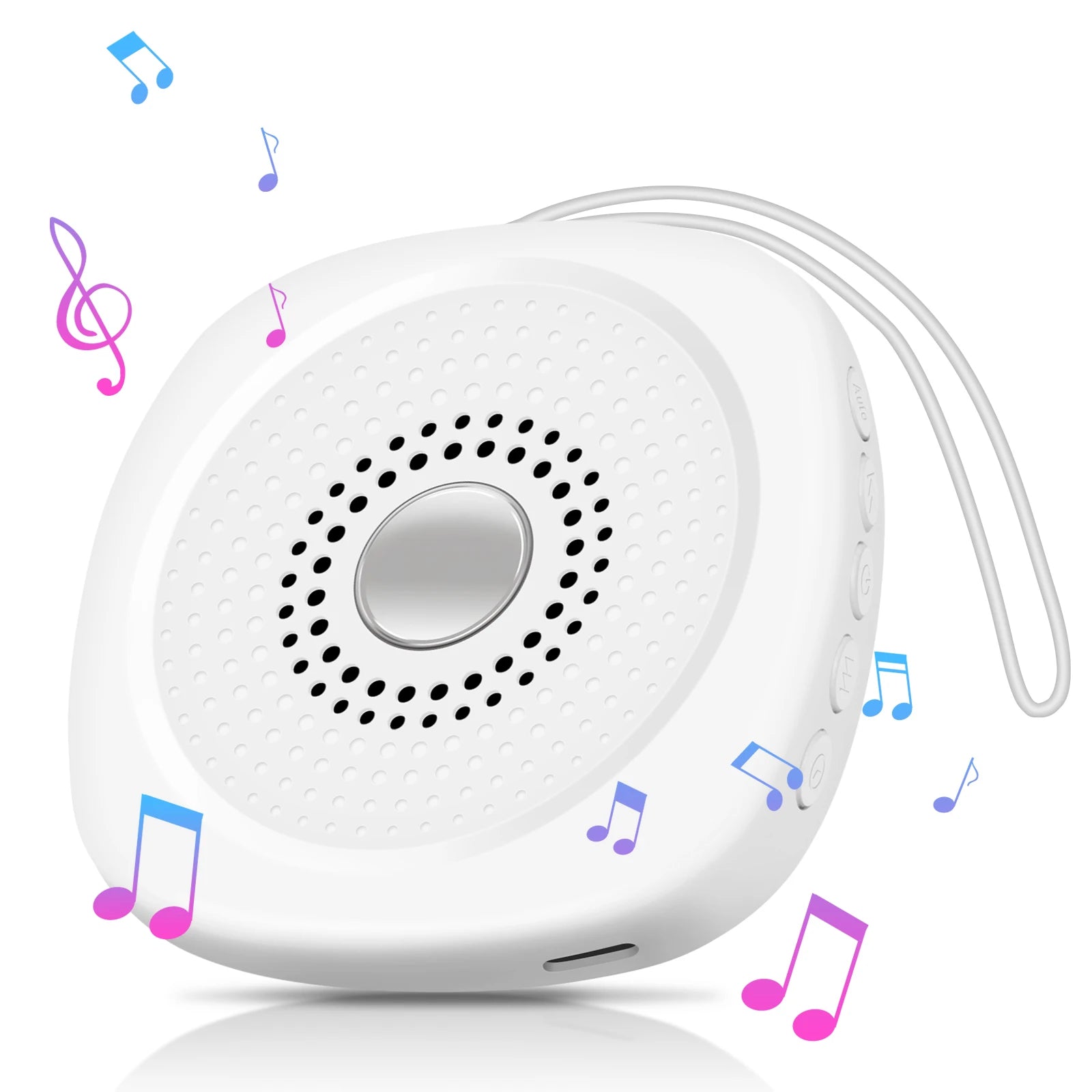 White Noise Sound Machine Portable Baby Timer Sleep Machine Sleep Aid Device with 8 Soothing Sounds for Adult Elder Insomnia