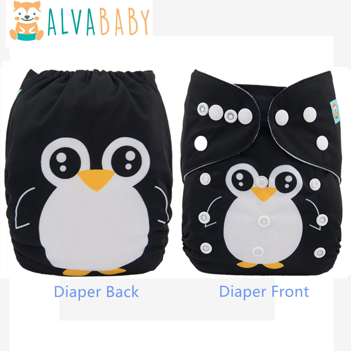 1pc ALVABABY Baby Cloth Diaper Reusable Baby Modern Cloth Nappy Digital Position Pocket Diaper Shell