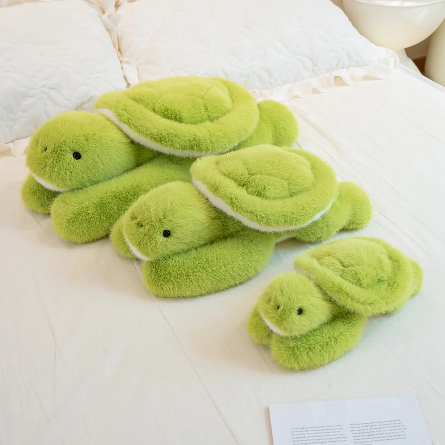 New Lovely Turtle Plush Toys Cozy Fluffy Lying Prone Cartoon Tortoise Throw Pillow Back Cushion Kawaii Home Decor Funny Gift