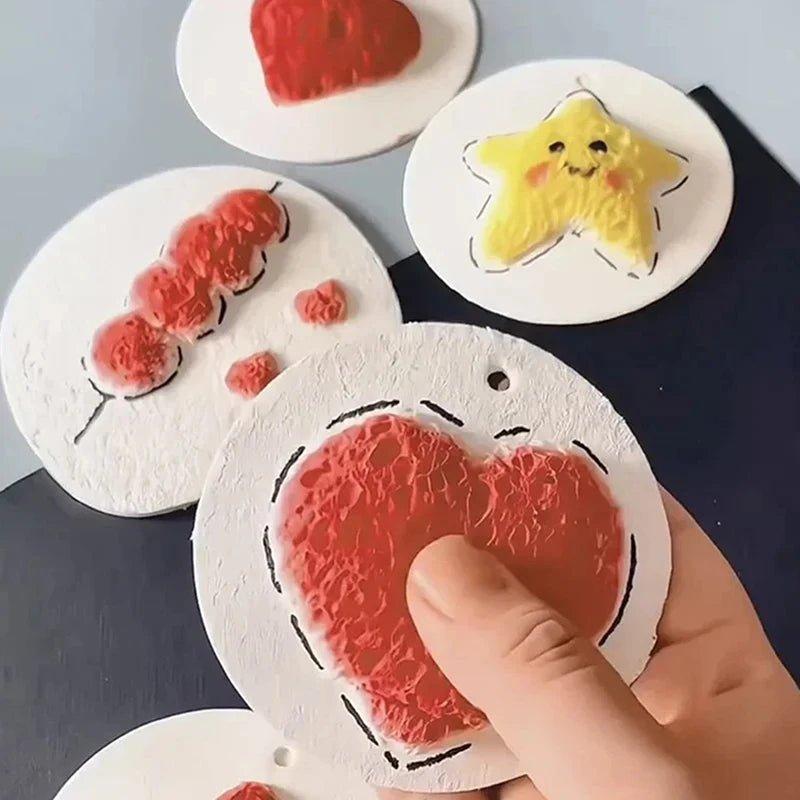 3D Magic Puffy Foam Texture Painting Paper For Kids DIY Drawing Art Educational Craft Sponge Canvas Board Handicraft Toy