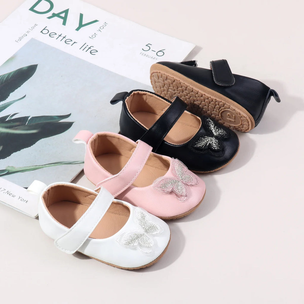 2025 Spring Autum Baby Girl Shoes Cute Bowknot High Quality PU and TPR Sole Anti-slip Toddler For 0-18M Prewalking Baby Shoes