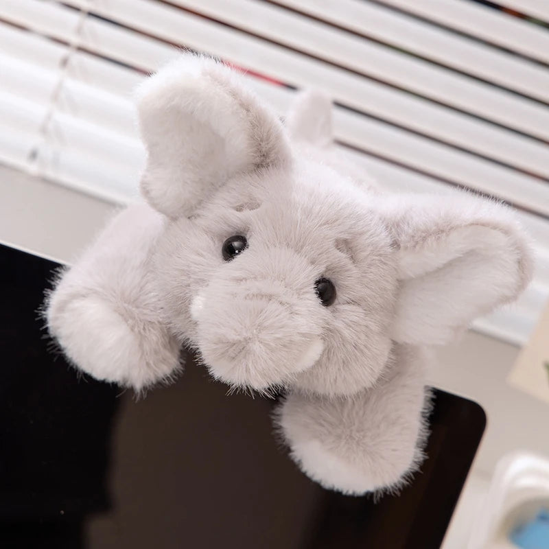 Fluffy Cute Nordic Style Plush Elephant Toy Lovely Lying Elephant Appease Toy Stuffed Soft For Girls Xmas Gift