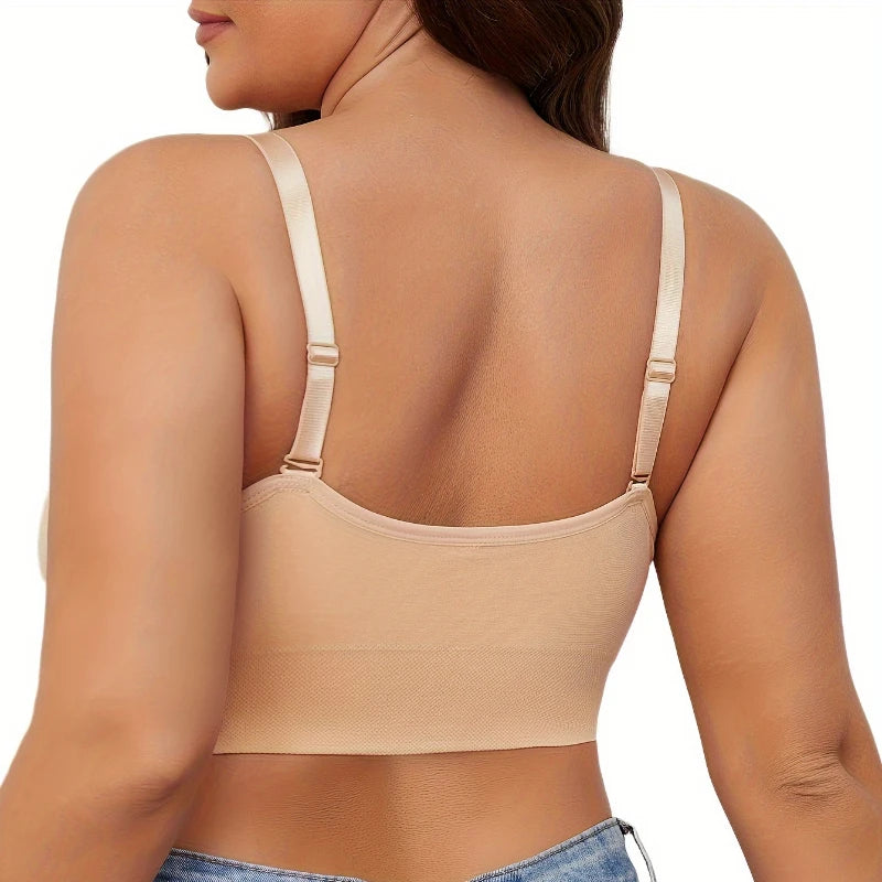 Women Bra Plus Size Seamless Brassiere Breathable Wire Free Bralette Underwear Comfortable Active Padded Brassiere Crop Top