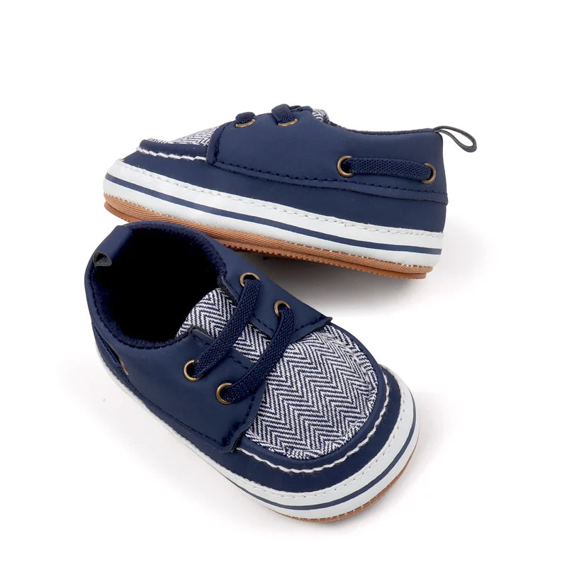 Spring And Autumn Baby Boys First Walking Indoor Outdoor Toddler Shoes With Fashion Design And Soft TPR Sole For 0-18M Baby