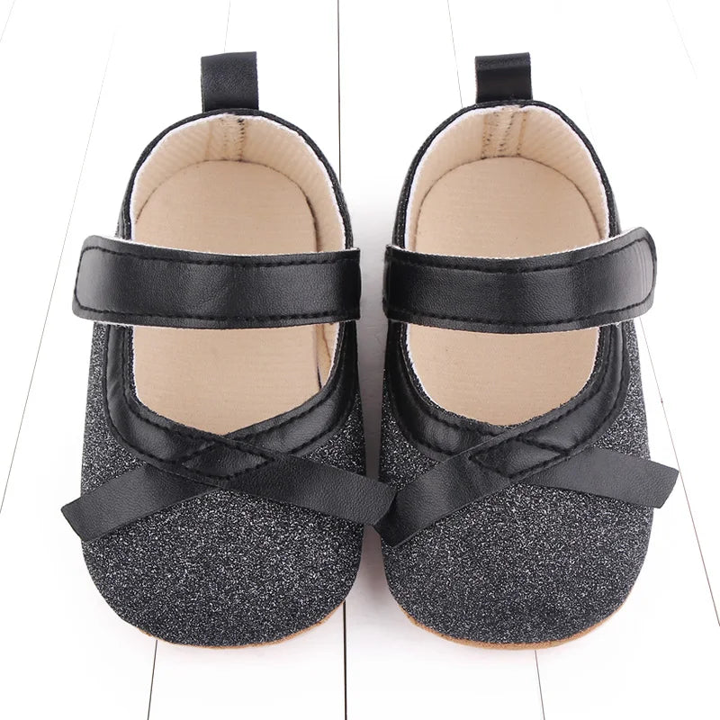 Hot Selling Spring And Autumn Baby Girls First Walking Toddler Shoes For 0-18M Baby Princess Shoes Fashion Design Soft Sole