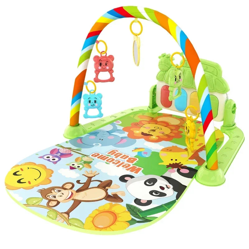 Musical Activity Gym Play Mat for Newborns 0 to 36 Months With Piano Keyboard and Crawling Blanket