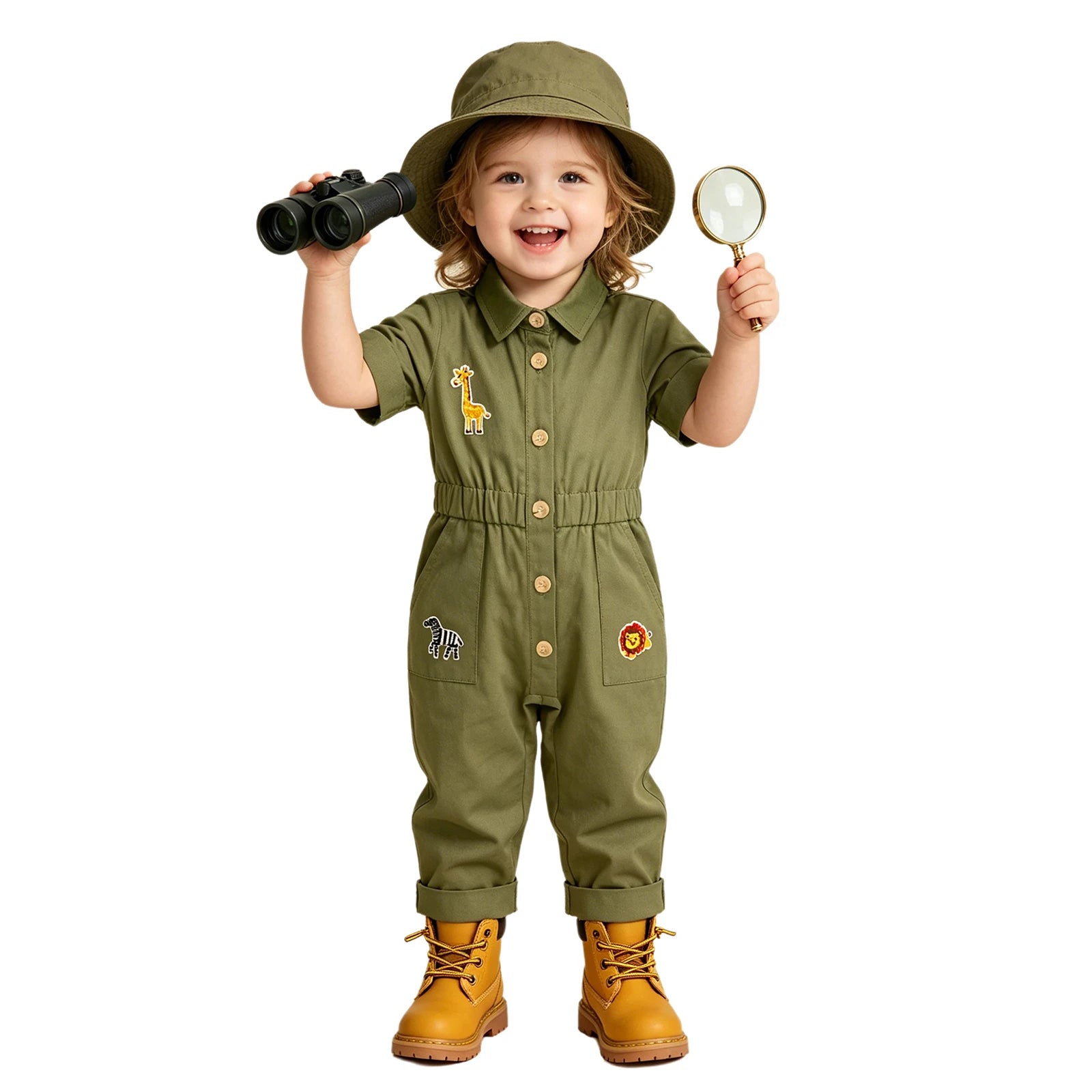 Toddler Baby Girls Zookeeper Suit Sleeveless Cute Animal Embroidery Tulle Dress Birthday Party Cake Smash Zoo Keeper Outfits