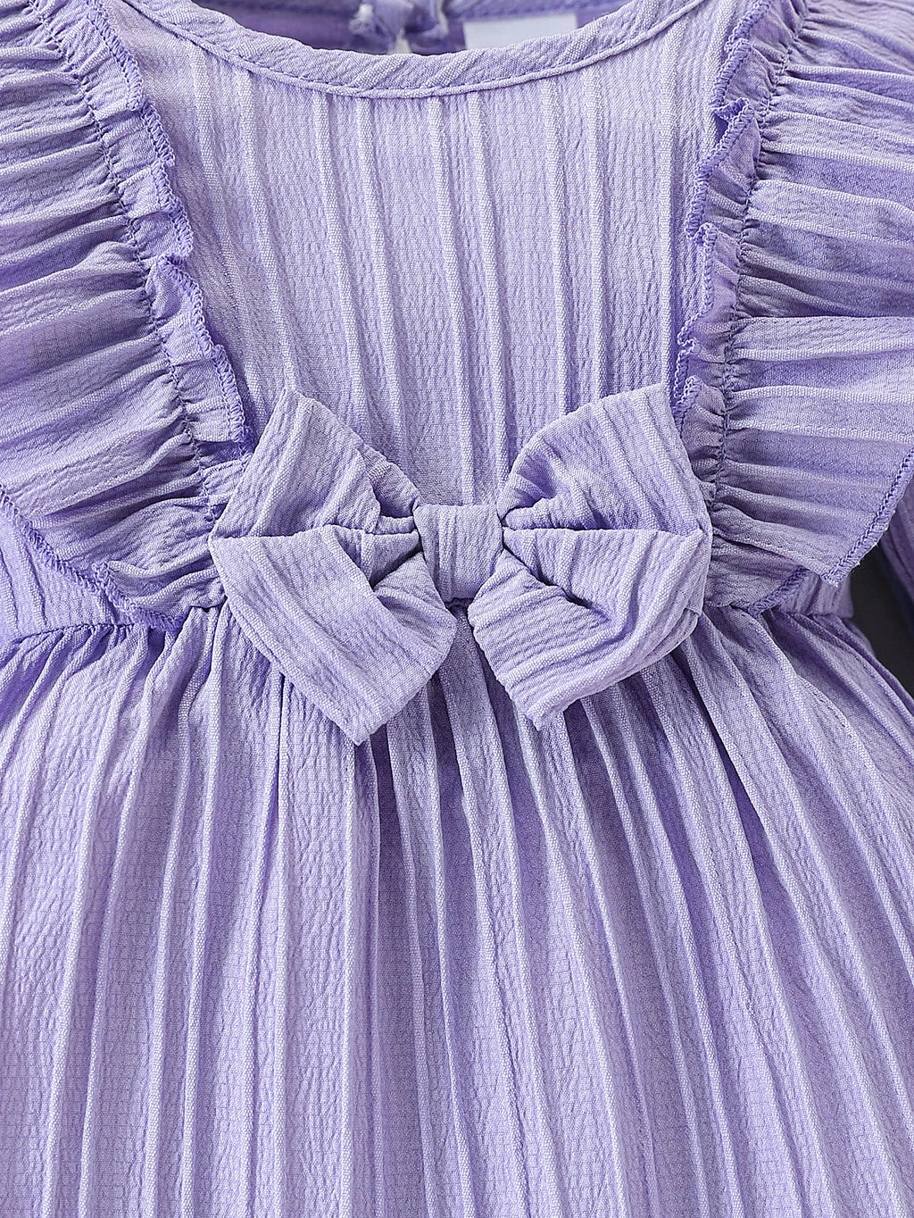 Autumn Baby Girl Long sleeved Dress Purple Ruffled Butterfly Fress+Headband 2Pcs/Set for Cute Female Babies aged 0-24 Months
