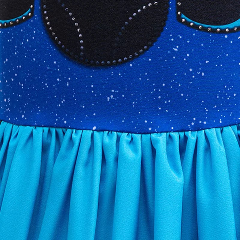 Disney Movie Stitch Costume Sets Girls Cosplay Cartoon Cute Princess Dress Stage Performance Purim Carnival Kids Dress
