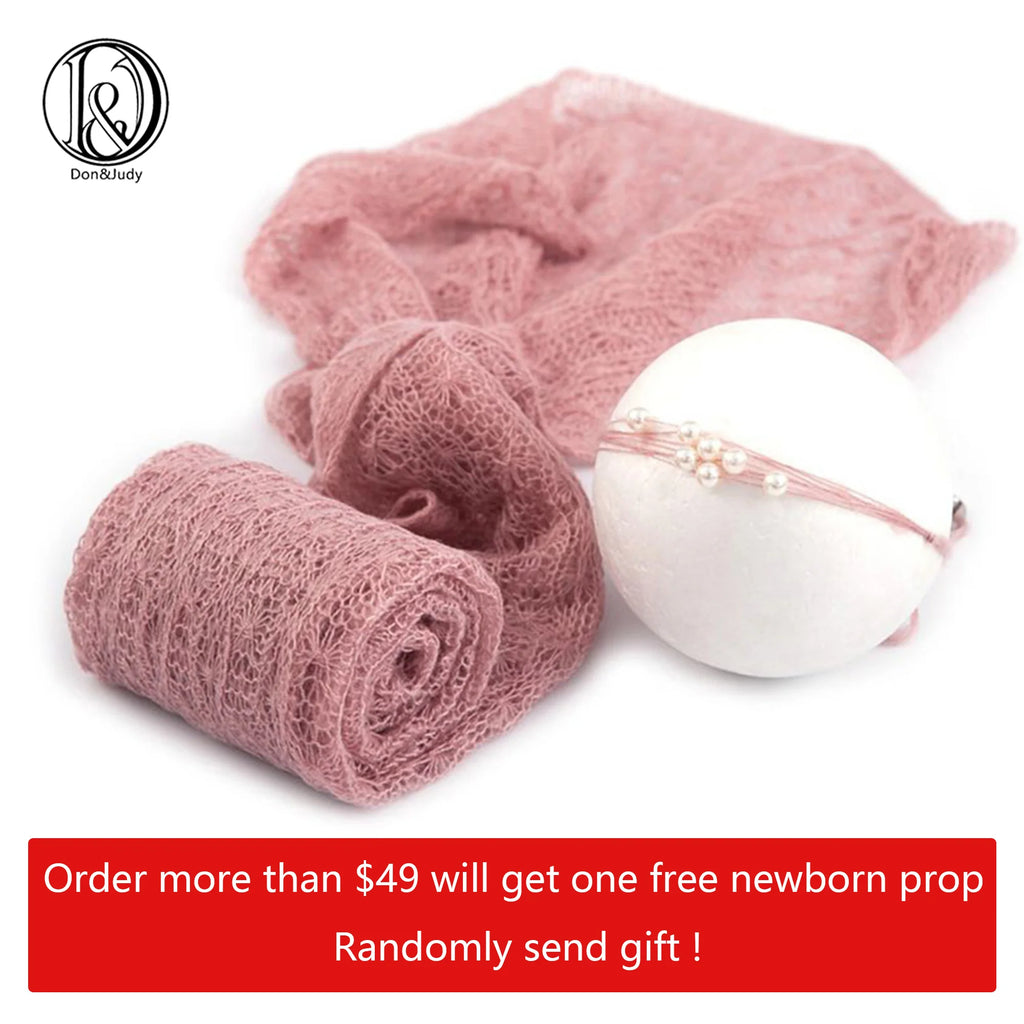 Don&Judy Baby Photography Prop Newborn Hat Soft Boy Girl Infant Handmade Mohair Bonnet Headwear Photo Shoot Studio Accessories