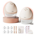 NCVI Heated Electric Breast Pump,360° Warm Wearable Hands Fre, 4 Modes 9 Levels,Leakproof Ultra Quiet Slim, 2000mAh Long Battery