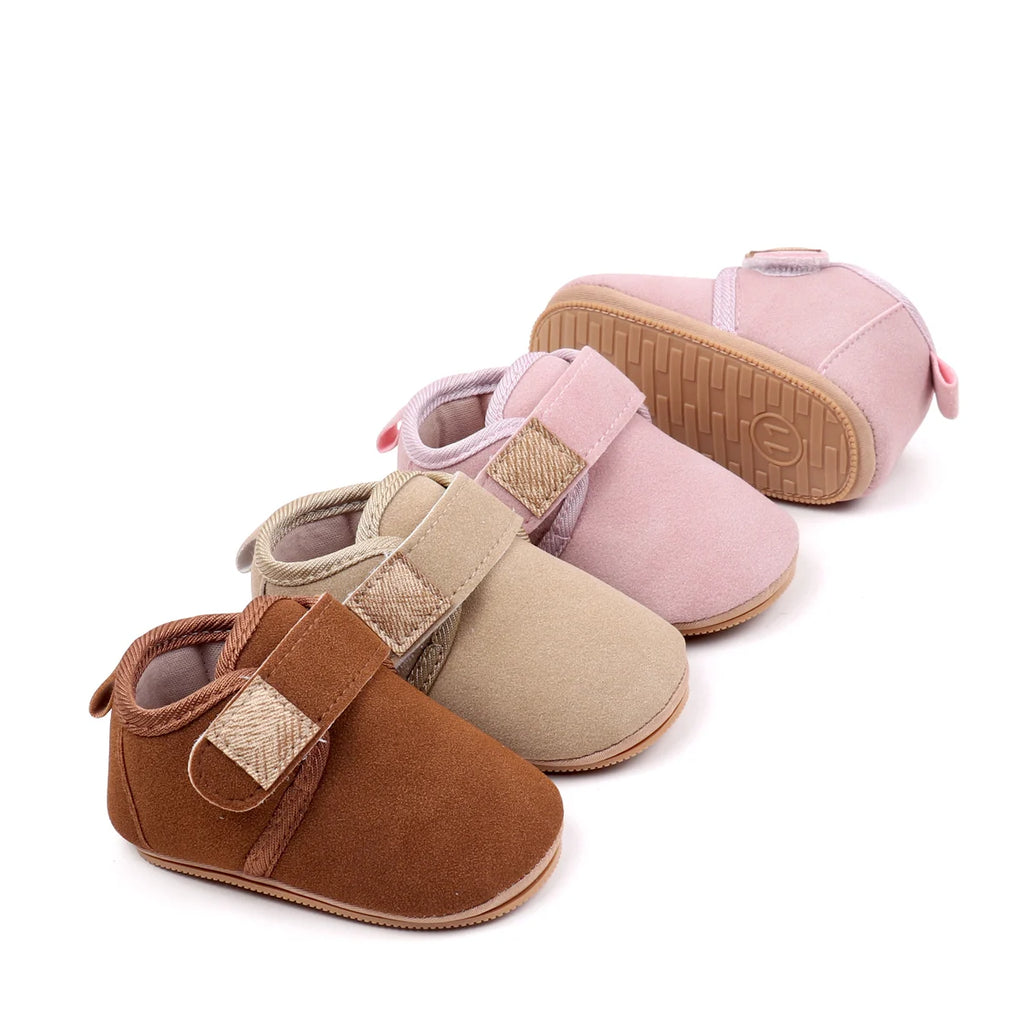Autumn Solid Color Baby Shoes With Soft Rubber Sole Suitable For Both Boys And Girls Baby-Sized Toddler Walking Shoes