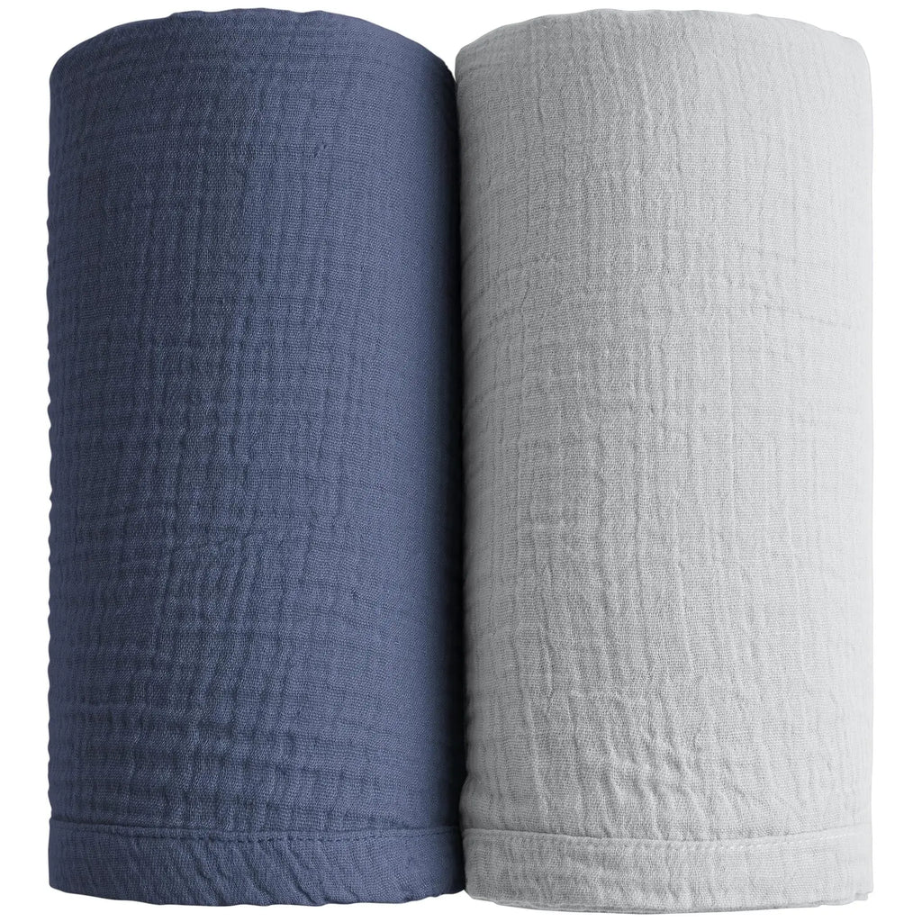 2PC Cotton Muslin Baby Swaddle Blankets Bedding Soft Receiving Blanket Newborn Baby Wrap Stroller Cover Babies Acceesories