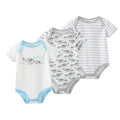Kiddiezoom 3 Pcs /Lot Summer Cartoon Newborn Unisex Baby Boy Girl Bodysuits Soft Baby Onesies 100%cotton Baby Clothes