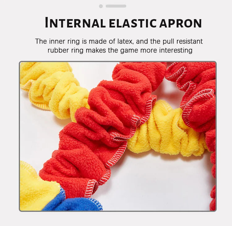 Elastic Rainbow Rope Stretchy Band Running Pull Circle Outdoor Team Sports Kindergarten Physical Training Equipment Outdoor Toy