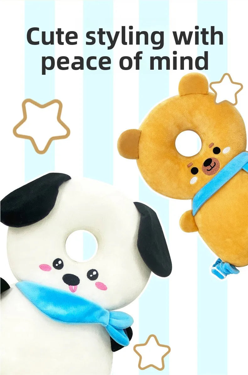 Newborn Headrest Security Pillows Backpack Toddler Baby Head Fall Protection Pad Cushion Cartoon Soft Security Pillows Backpack