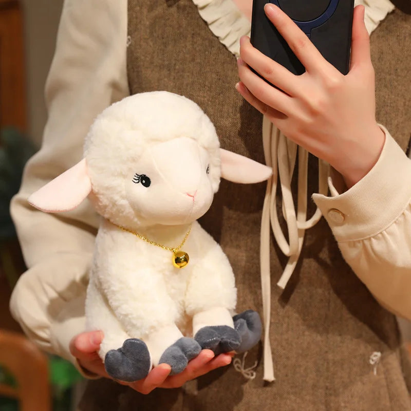 2026 Adorable Bell Sheep Stuffed Plush Toys Accompany Sheep Stuffed Animals Soft Collectible Kids Fans Birthday Xmas Toys Gift