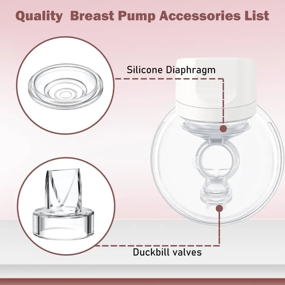 Silicone Duckbill Valve and Diaphragm,Compatible with S12/S9/S13/S15 Wearable Breast Pump Accessories, Replacement Spare Parts