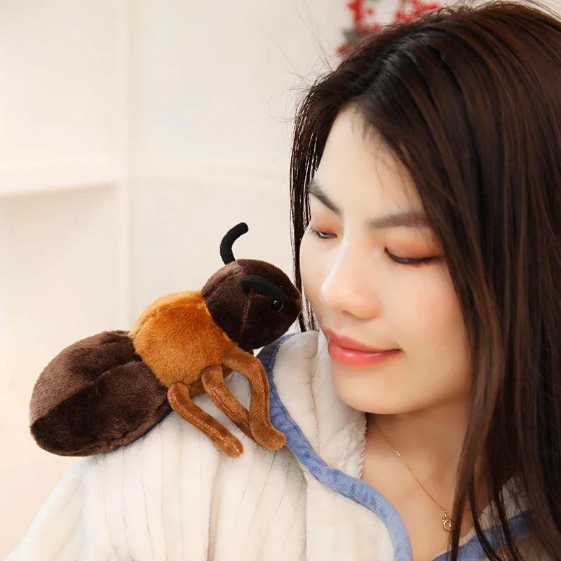 Hot 1pc 18cm Lovely Ant Plush Toys Simulation Plushie Doll Stuffed Soft Animal Toy Room Decoration Kids Birthday Gift