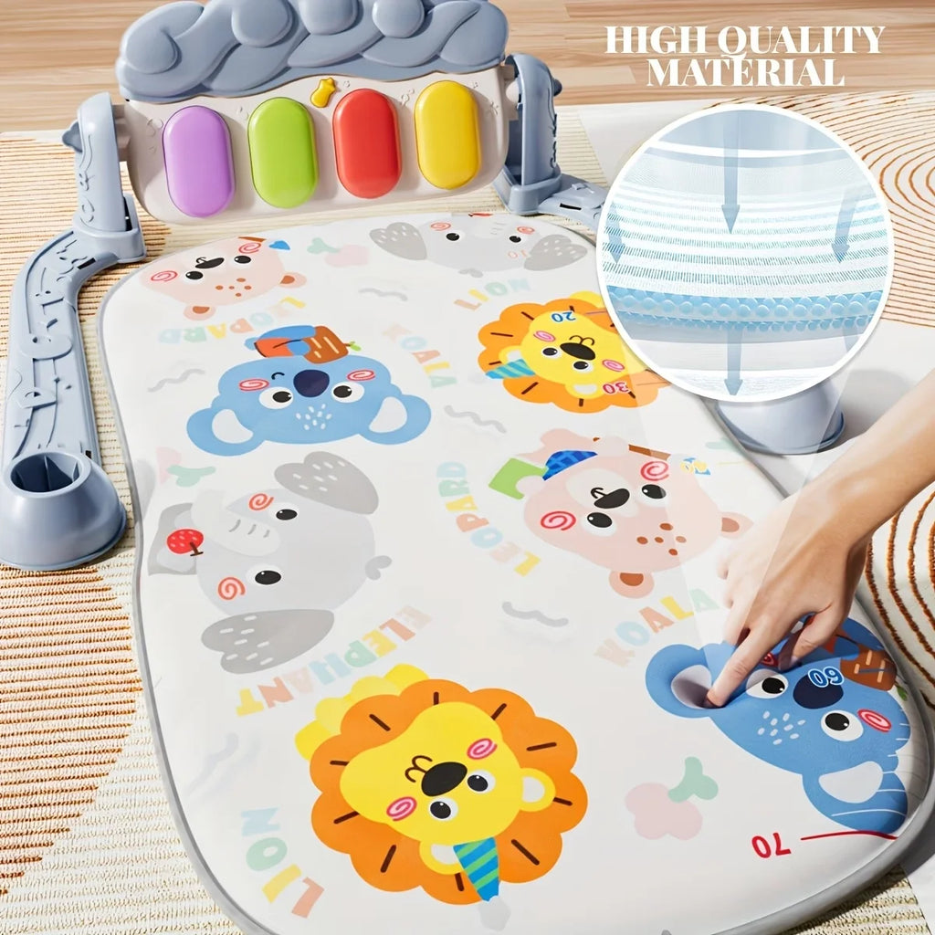 Baby Fitness Stand Music Play Gym Activity Toys Newborn Piano Crawling Blanket Pedal Game Pad Early Education Gifts 0-36 Months