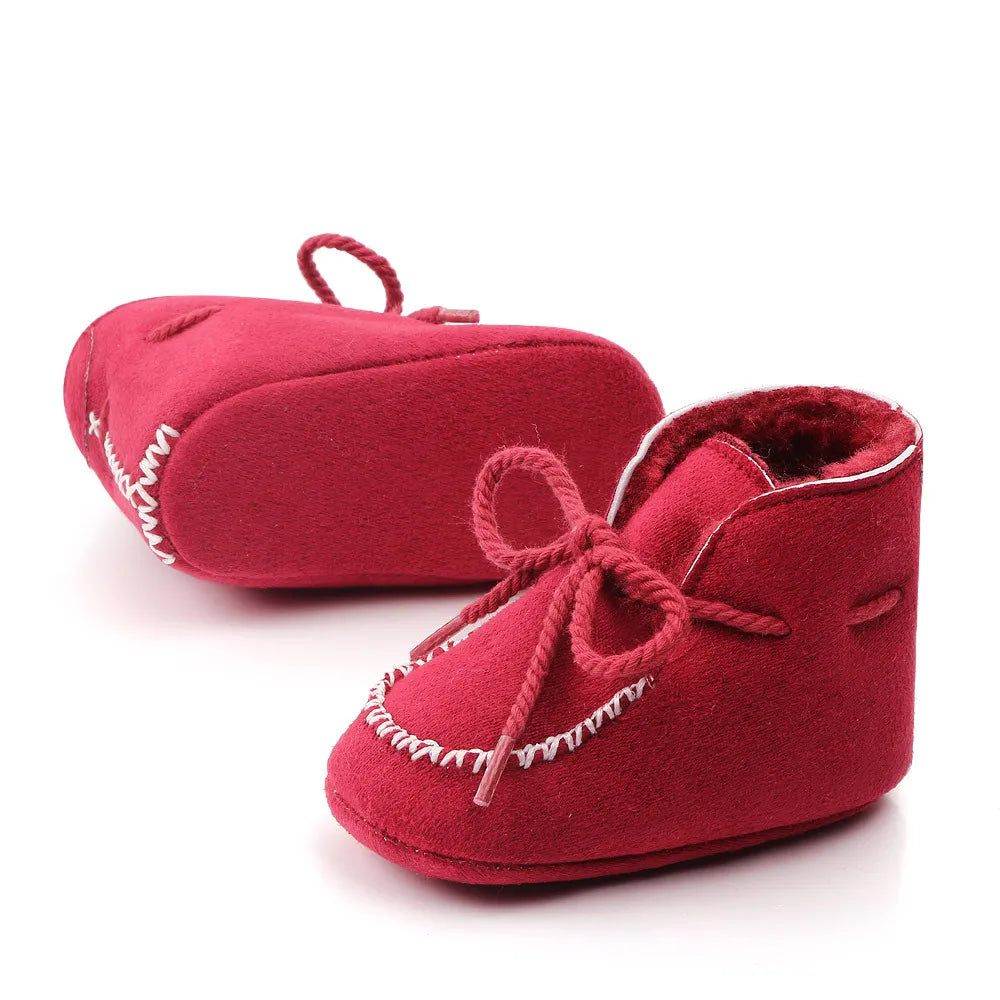 Winter Baby Girls and Boys Thick Warm Plush Fur Booties Fashion Design Soft Soled Comfortable High Quality Prewalker Shoes D2245