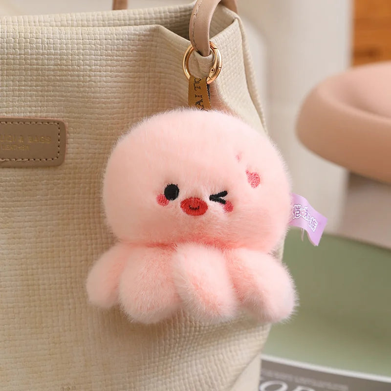 Cute 10cm Octopus Plush Pendant Toys Soft Stuffed Sea Animal Doll Kawaii Keychain Bag Decoration Small Holiday Child Gifts
