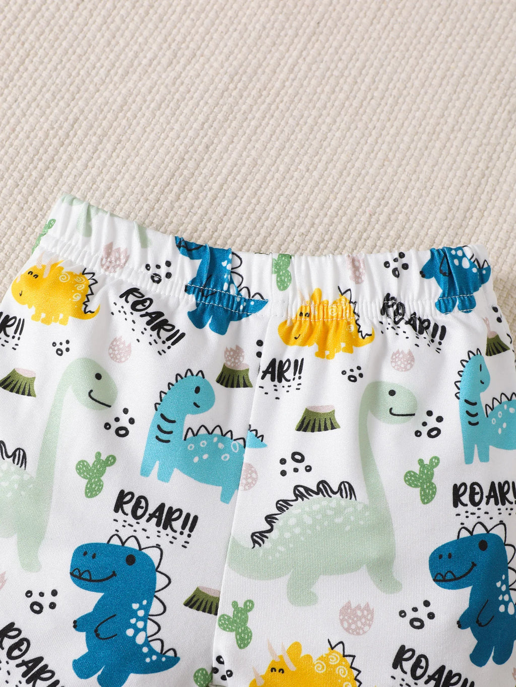 0-18 Months old Baby boy Summer Set Dinosaur Print Short sleeved and Shorts Set for Newborn Baby Boy Casual Style Clothing