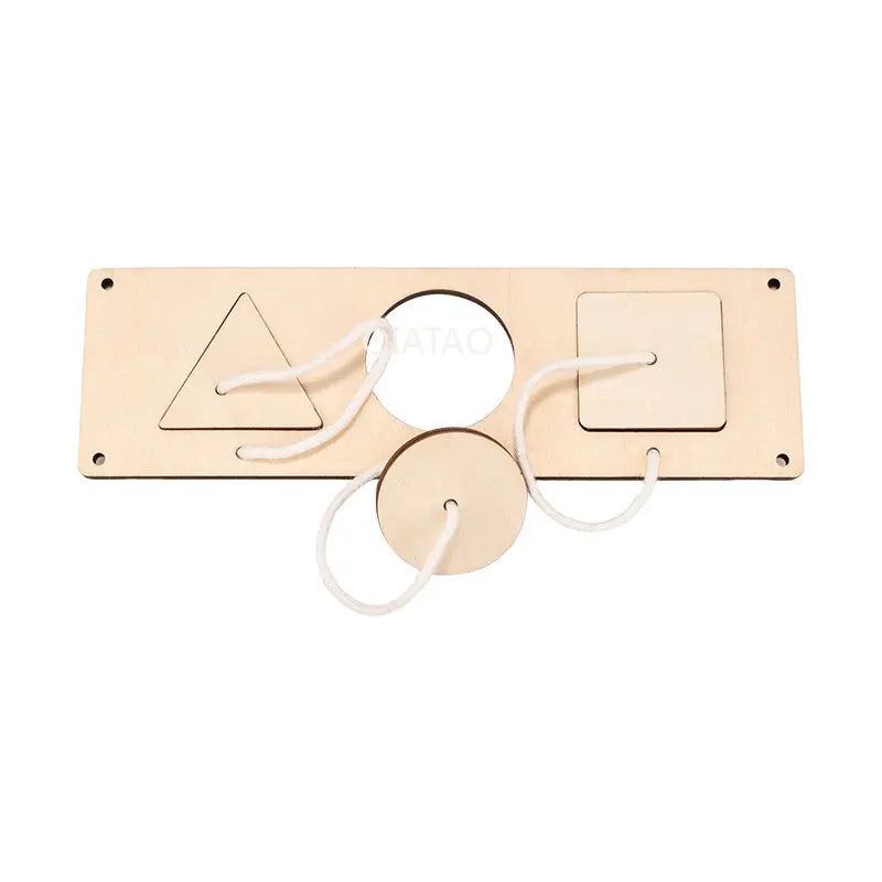 Baby DIY Montessori Busy Board Educational Toy For Toddlers Wooden Latch Puzzle Kit