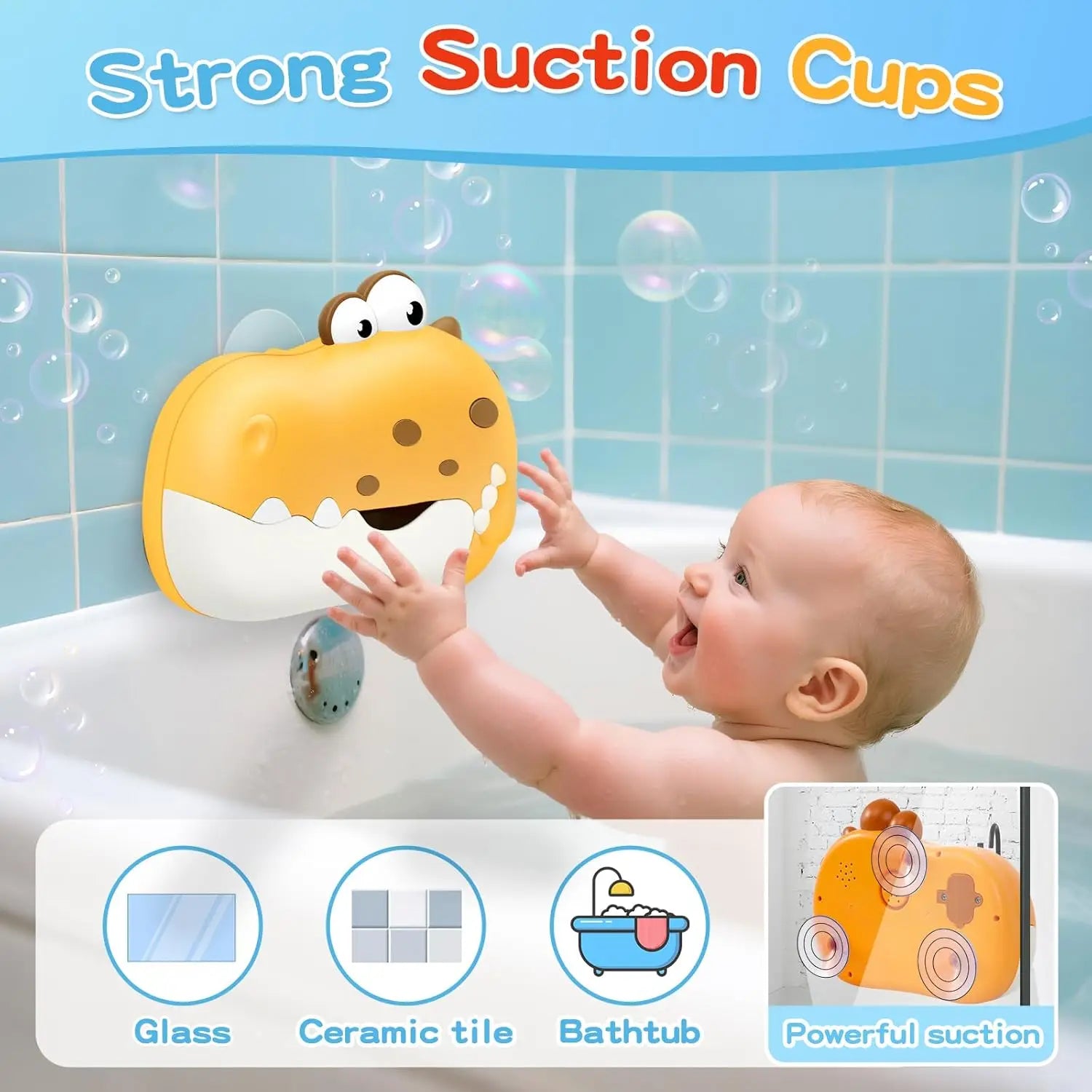 Baby Bath Bubble Machine Dinosaur Kids Bath Toy Bathtub Soap Automatic Bubble Maker Baby Bathroom Toy Children Boy Girl Gifts