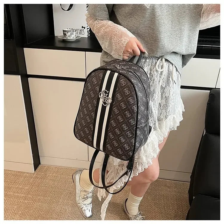 Elegant Leather Vintage Diaper Bag: Luxury Crossbody Handbag For Women With Designer Letter Logo And Large Tote Capacity
