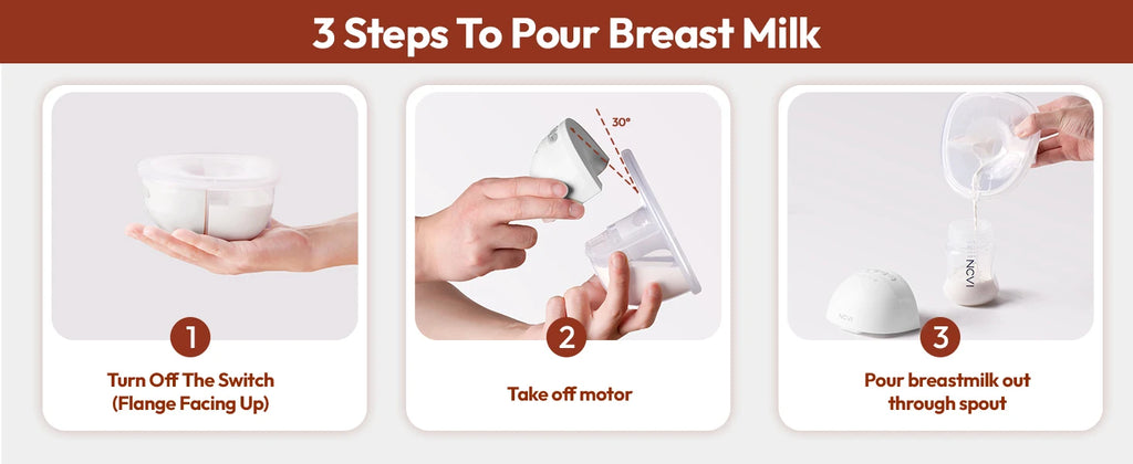 NCVI Wearable Breast Pump,Electric Hands Free Breast Pump with 4 Modes & 9 Levels,21/24mm Flange, Painless Low Noise