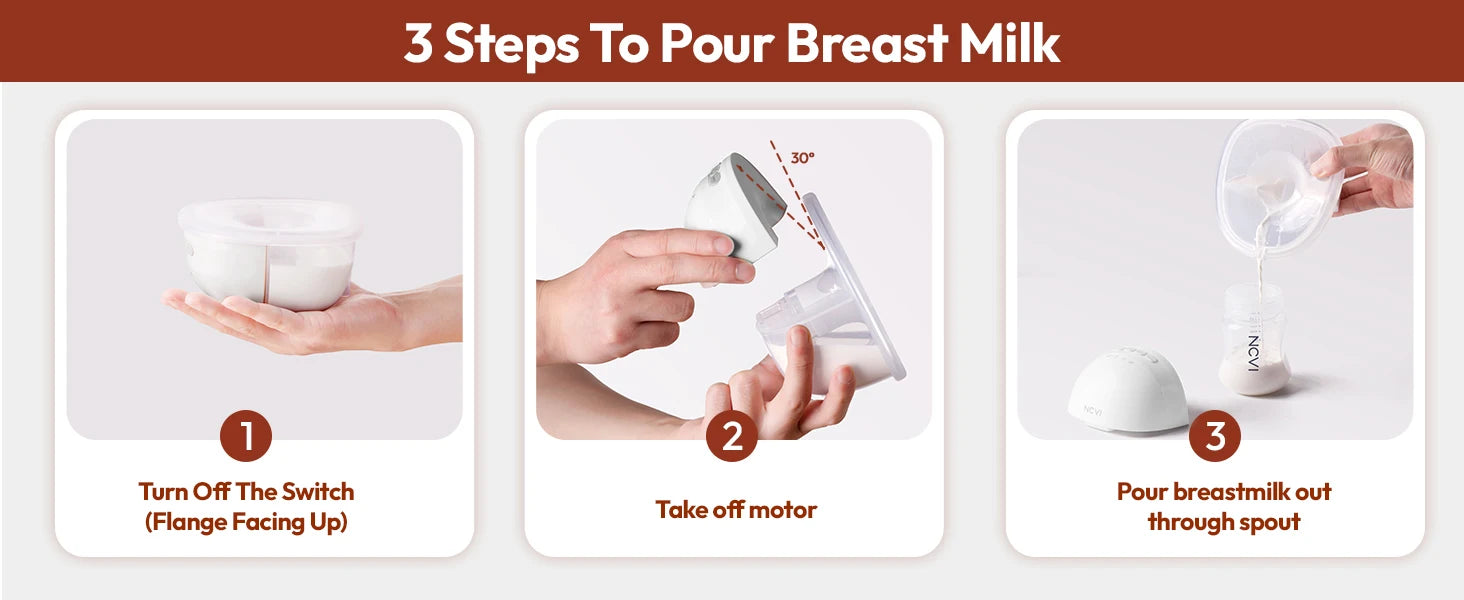 NCVI Wearable Breast Pump,Electric Hands Free Breast Pump with 4 Modes & 9 Levels,21/24mm Flange, Painless Low Noise