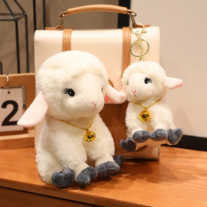 2026 Adorable Bell Sheep Stuffed Plush Toys Accompany Sheep Stuffed Animals Soft Collectible Kids Fans Birthday Xmas Toys Gift
