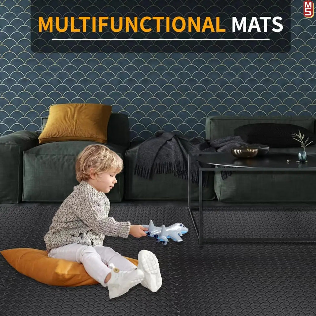 1-20PCS Soft Foam Interlocking Carpet Tiles - Non-Slip Puzzle Floor Mats Ideal for Home Gym and Baby Playroom  Rugs for Bedroom