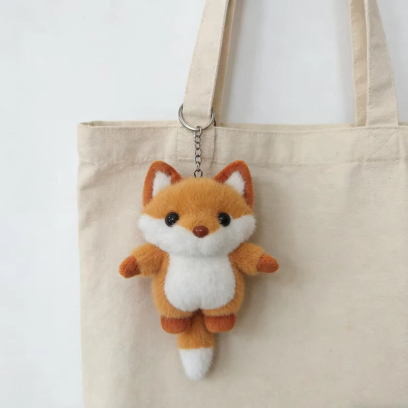 Wholesale New Cute And Exquisite Animal Plush Pendant Kawaii Fox Toy Pretty Peacock Keychian Backpack Charm Kid Birthday Gift