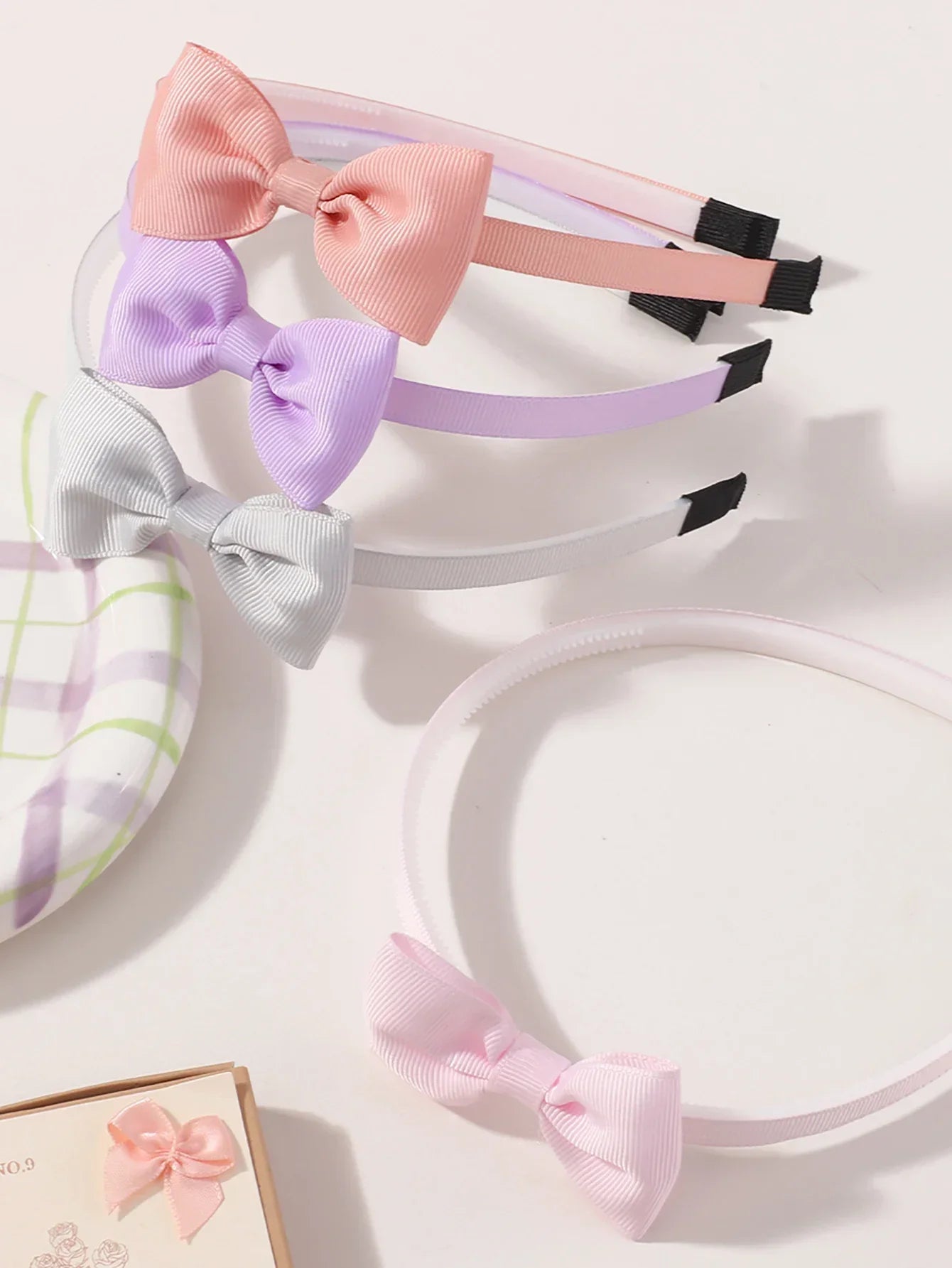 6pcs Solid Color Handmade Headband Ribbons Hair Bows for Girls Cute Children Kids Baby Hair Accessories Gifts