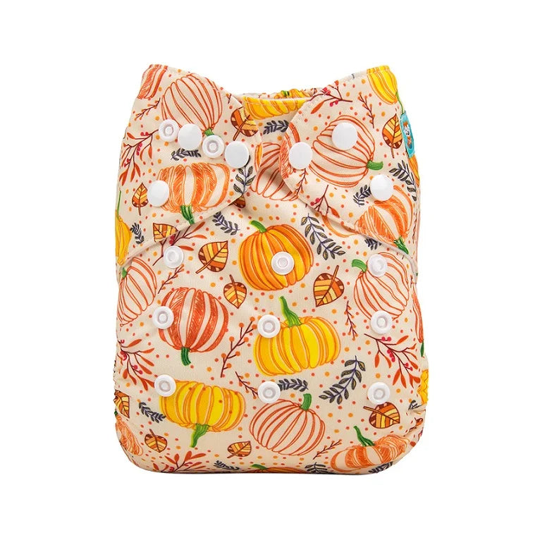 ALVABABY Modern Cloth Nappy One Size Pocket Diaper Shell With Snaps Adjustable Polyester For 3kg To 15kg