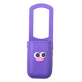 Cute Silicone Cup Holders Large Capacity Portable Baby Stroller Cup Rack Bottle Storage Bag Cartoon Face Water Bottle Pouches
