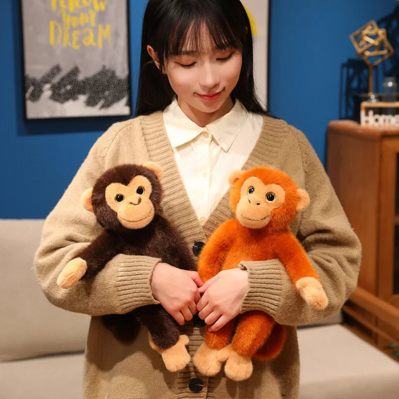 Hot Cartoon Gorilla Plush Toy Chimpanzees Monkey Soft Stuffed Doll Backpack Car Bag Room Decor Kid Gift