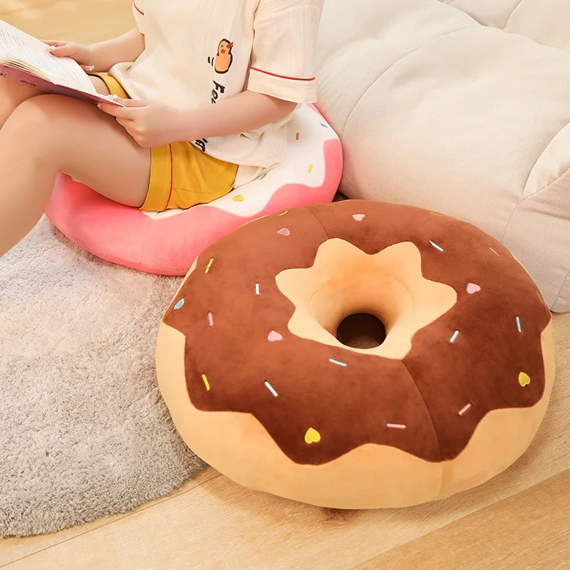 Decoration Donut Plush Pillow Like Real Fantastic Ring Shaped Food Plush Soft Creative Seat Cushion Head Pillow Christmas Gift
